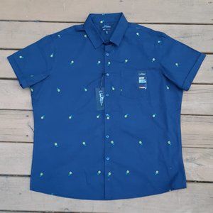 MARC ANTHONY - LUXURY SLIM FIT NAVY BUTTON DOWN SHIRT - NEW!